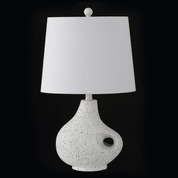 Charlotte 24" Minimalist Designer Iron/Resin Oval Shade LED Table Lamp - JONATHAN Y